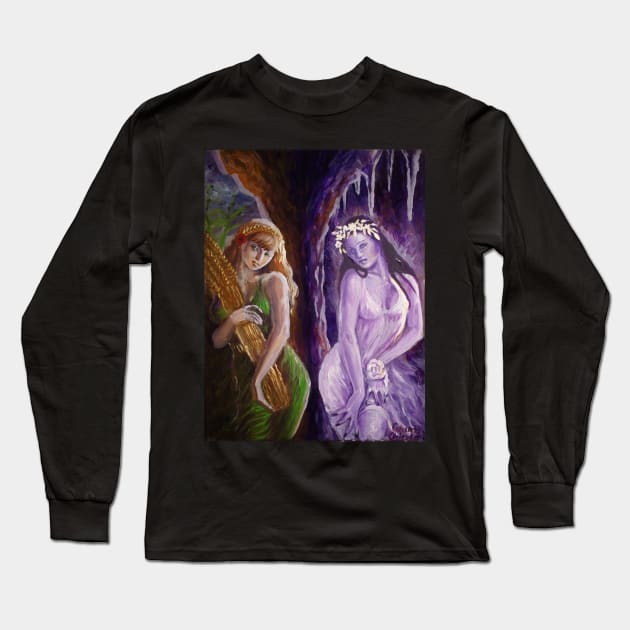 Demeter and Persephone Long Sleeve T-Shirt by CORinAZONe